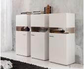 DeLife Vitrine Arizona 60x145 cm Weiss Schrank inkl. Beleuchtung