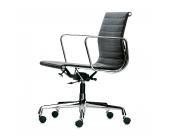 Vitra Aluminium Group EA 117 Drehstuhl Leder, harte Rollen