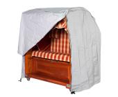 Heinemeyer Schutzhülle 125x110x156/135cm für Strandkorb, mit 2 Reißverschlüssen, Teak-Safe grau