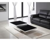 Kauf-Unique.de Couchtisch Glas Estrada - Weiß & Schwarz