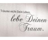 KOMAR Walltattoo in 2 Varianten »Träume nicht Dein Leben, lebe Deinen, Wandspruch braun