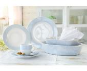 DOMESTIC Porzellanserie, »LEVANTE« - blau, 2 Auflaufformen oval