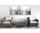 HOME AFFAIRE Wandbild-Set, Home Affaire, »Spruch + Bild« (2-tlg.)