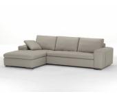 LINEA SOFA Ledersofa Ecksofa Elegancia - Grau - Sofaecke Links