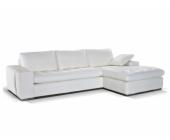 LINEA SOFA Ledersofa Ecksofa Elegancia - Weiß - Sofaecke Rechts