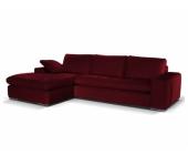 LINEA SOFA Ledersofa Ecksofa Elegancia - Rot - Sofaecke Links