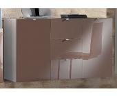 Sideboard, Breite 135 cm, weiß-cappuccinofb.