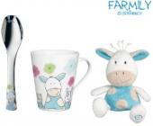 Auerhahn Farmily Kinder-Set 3-tlg. inkl. Plüschtier Kuh