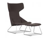 STUDIO COPENHAGEN Sessel Gem hoch mit Hocker Braun