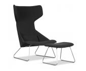 STUDIO COPENHAGEN Sessel Gem hoch mit Hocker Anthrazit