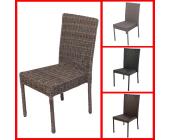 Poly-Rattan Garten-Stuhl Stapelstuhl Esszimmerstuhl ROMV ~ Variantenangebot
