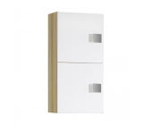 Giessbach Hängeschrank Genf - Weiß glanz/Zebrino beige (2-türig)