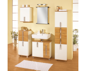 Giessbach Badezimmerset Basel - Kernbuche/Weiß glanz (3er Set)