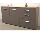 Sideboard, Breite 150 cm, eichefb. sägerau / schlamm