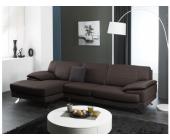 LINEA SOFA Ledersofa Ecksofa Emotion - Semi Anilinleder - Braun - Sofaecke Links