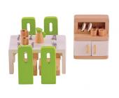HAPE TOYS Esszimmer aus Holz fürs Puppenhaus, Hape (24tlg.), Puppenmöbel