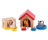 HAPE TOYS Haustiere aus Holz für Puppenhaus, Hape (12tlg.), Puppenmöbel