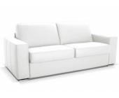 LINEA SOFA Ledersofa 3-Sitzer Delectea - Semi-Anilinleder - Weiß