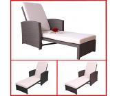 Sonnenliege Relaxliege Gartenliege Liege RomVI, Poly-Rattan ~ Variantenangebot