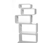 DeLife 4 Space Age Lounge Cuben Weiss lackiert Regale rechteckig Cubes