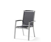 Sieger Stapelsessel TRENTO Alu/Textilux graphit-grau