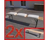 2x Bank für Biertischgarnitur Bierbank Bierzeltbank Festzeltbank N13, L: 198 cm ~ Variantenangebot