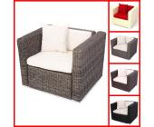 Modulares Poly-Rattan Sofa RomV ~ grau, Sessel