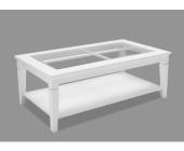 Kauf-Unique.de Couchtisch Glas Holz massiv Gerande