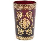 BUTLERS ARABESQUE Trinkglas mit Blattgold, rot