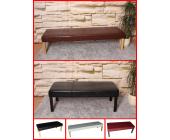 Sitzbank Polsterbank Lederbank M37, Holz ~ Variantenangebot