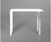 DeLife Bartisch Mitad 120x60 cm Hochglanz Weiss Stehtisch Esstisch