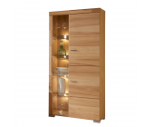 Möbel Exclusive Vitrinenschrank Viola - Kernbuche teilmassiv - Modell 2 (ohne Beleuchtung)