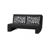 TopDesign Schlafcouch Falke - Webstoff - Schwarz - Breite: 120 cm