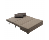TopDesign Schlafcouch Petra - Webstoff - Braun - Breite: 120 cm