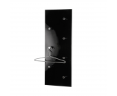 Tollhaus Wandgarderobe Alani - MDF/Stahl - Schwarz Hochglanz/Verchromt
