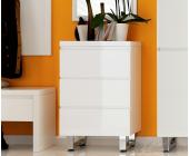 DeLife Kommode Lucido 53x82 cm Weiss Hochglanz Garderoben Möbel 3 Schubkästen