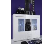 Highboard, weiß Lack, ohne Aufstellservice