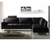 Kauf-Unique.de Ledersofa Ecksofa Olivia Schwarz - Sofaecke Rechts