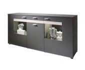 Sideboard, anthrazit/sägerau, mit Aufstellservice