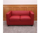 2er Sofa Couch Loungesofa Lille,Leder ~ Variantenangebot