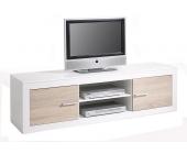 Serie Askim Lowboard, Made in Germany, weiß-sägerau