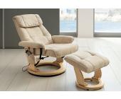 ALPHA TECHNO Massagesessel, beige, Microfaser