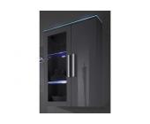 Heine Hängevitrine, Höhe 118 cm, grau, Mit Aufbauservice