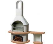Buschbeck Gartengrillkamin Carmen - Grau/Natur