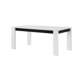 Fredriks Esstisch Iye - MDF Hochglanz - weiß/schwarz (Tisch: 160 x 90cm)