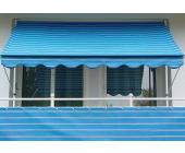 Balkonumspannung, Meterware, blau-weiß, blau-weiß, Höhe 90 cm