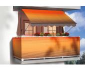 Balkonumspannung, Meterware, braun-orange, braun-orange, Höhe 90 cm