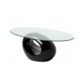Fredriks Couchtisch Light - Fiberglas Schwarz Hochglanz