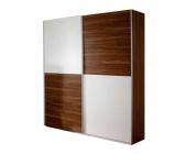 Rauch Schwebetürenschrank Quadra - Kernnuss/Alpinweiß (Breite 136cm)