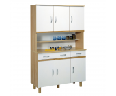 Young Furn Buffetschrank Doma - Buche Dekor/Weiß
